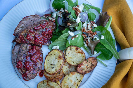 The Hunter's Table // Pan-Seared Sharptail Grouse with Raspberry Sauce